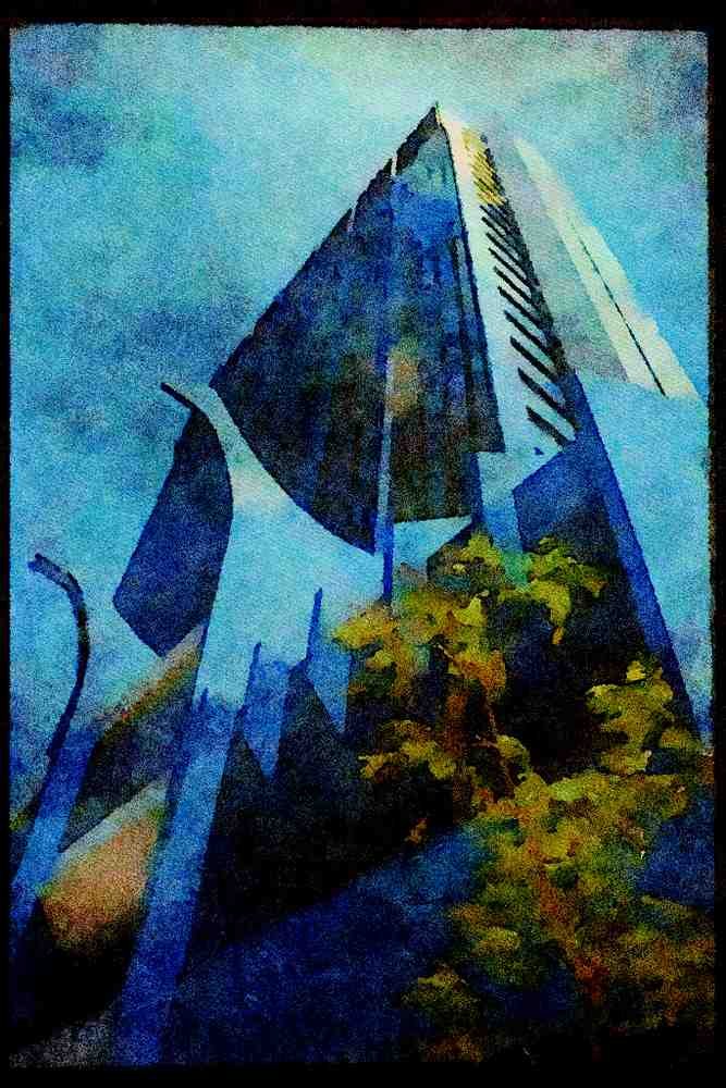 487021 Modern Architecture, Kuala Lumpur, Malaysia A4 Limited Edition Watercolour Print
