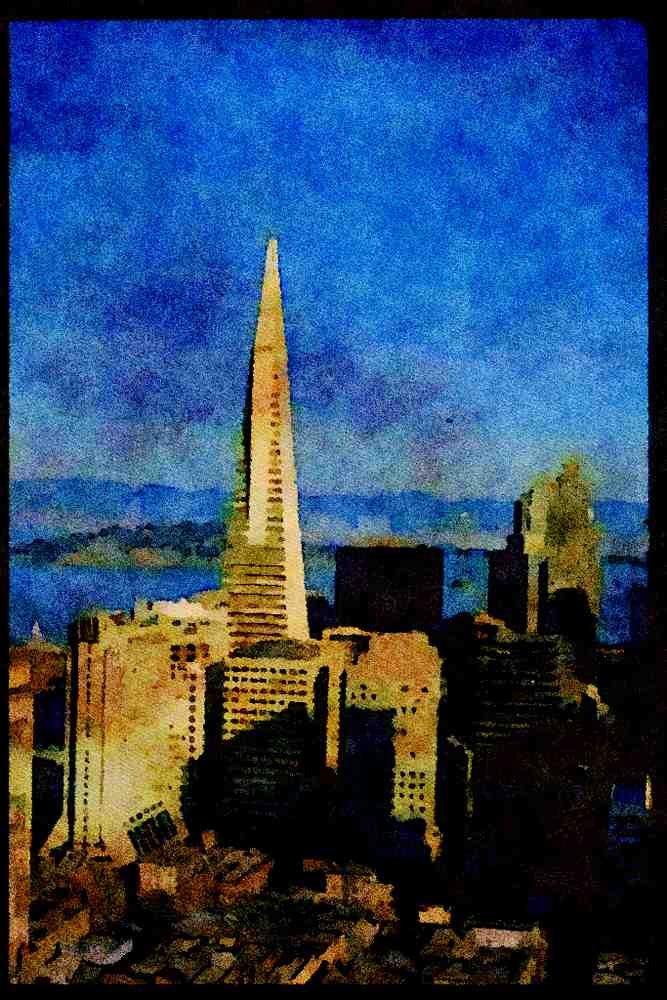 487038 Transamerica Building, San Francisco, California A4 Limited Edition Watercolour Print