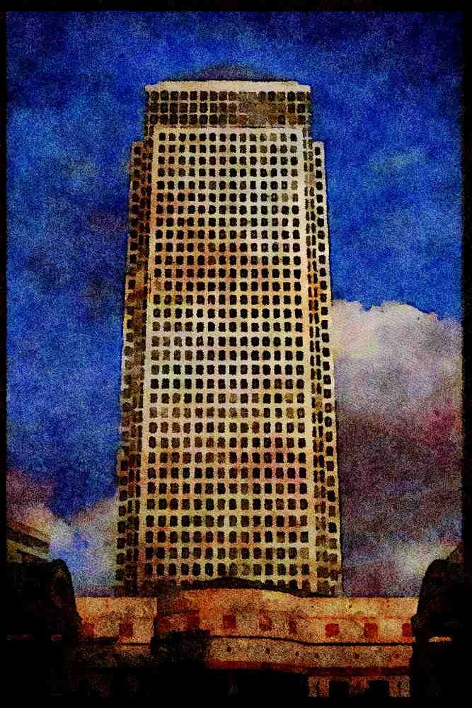 487039 The Docklands, London, England A4 Limited Edition Watercolour Print