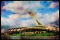 487052 Olympic Stadium, Montreal, Canada A4 Limited Edition Watercolour Print