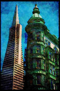 487056 Flat Iron Columbus Tower, San Francisco, California A4 Limited Edition Watercolour Print