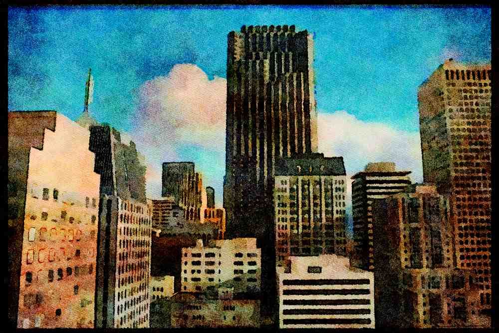 487065 Financial District, San Francisco, California A4 Limited Edition Watercolour Print