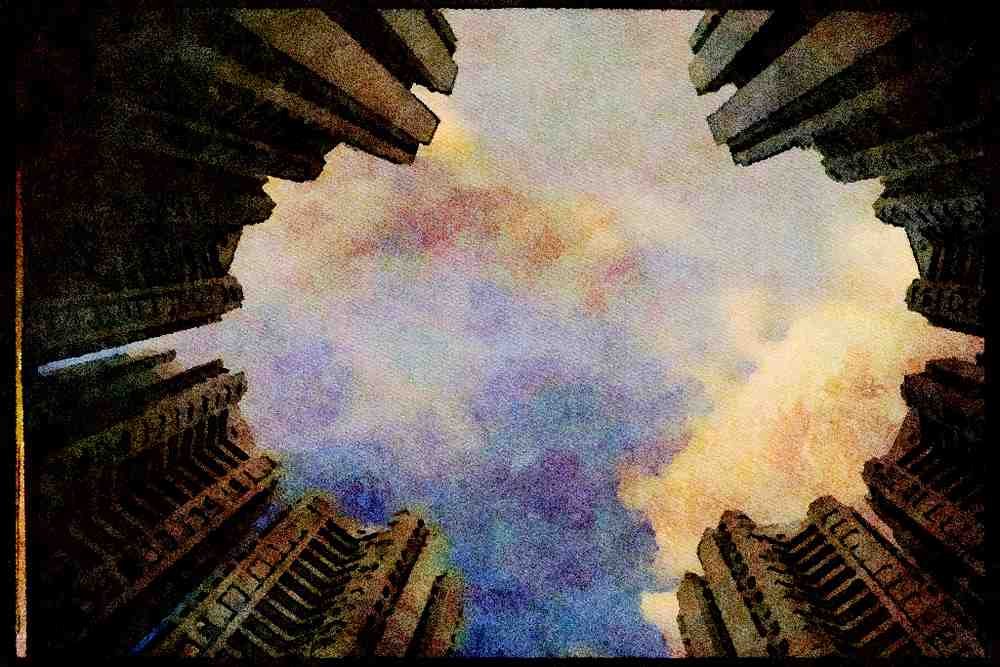 487068 Apartment Building In Aberdeen, Hong Kong A4 Limited Edition Watercolour Print