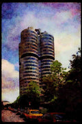 487070 Bayr Motorenwerke BMW, Munich, Germany A4 Limited Edition Watercolour Print