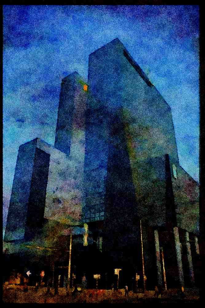 487074 New Office Blocks, Rotterdam, The Netherlands A4 Limited Edition Watercolour Print