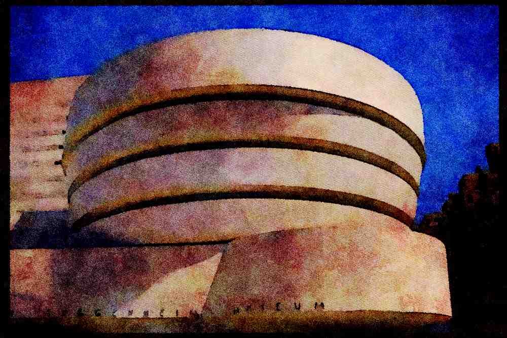 487075 Guggenheim Museum, New York City A4 Limited Edition Watercolour Print