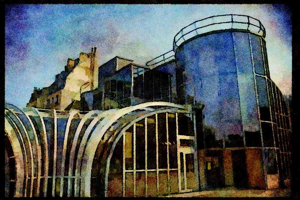 487078 Forum Des Halles, Paris, France A4 Limited Edition Watercolour Print