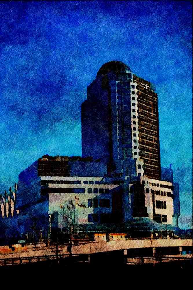 487082 Pan Pacific, Vancouver, Canada A4 Limited Edition Watercolour Print