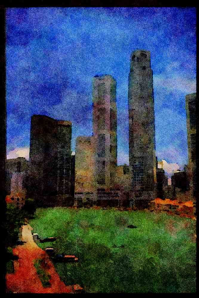 487085 Boat Quay And Skyline, Singapore A4 Limited Edition Watercolour Print