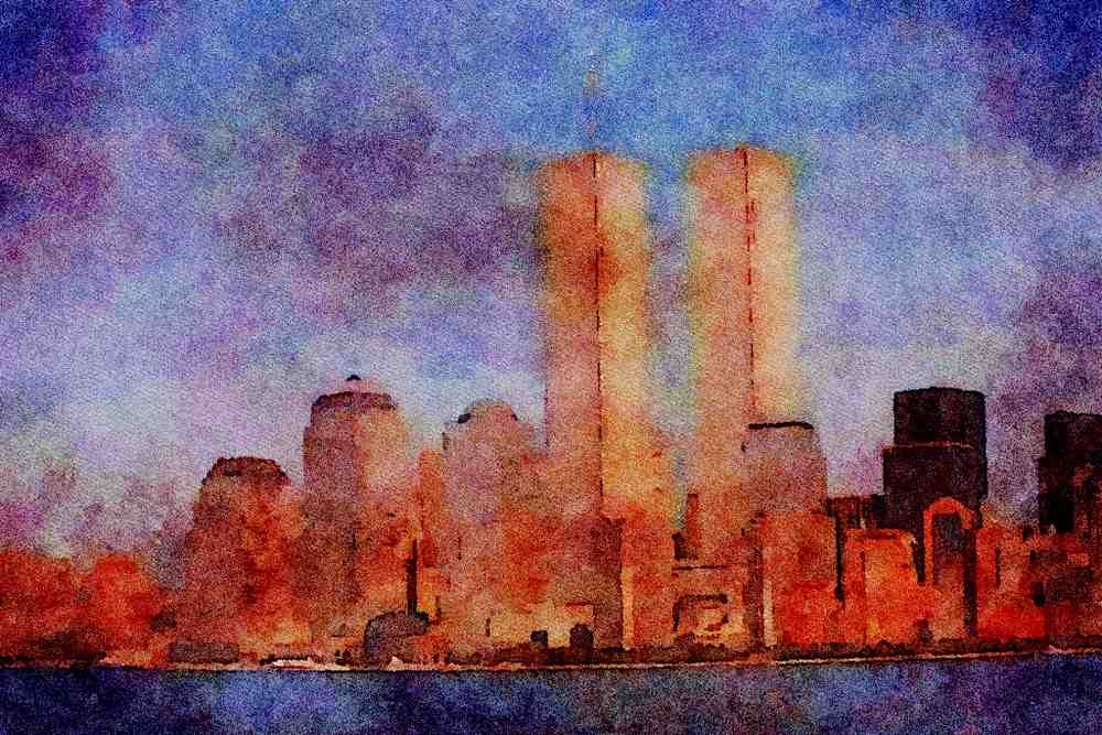 487087 Skyline, New York City A4 Limited Edition Watercolour Print