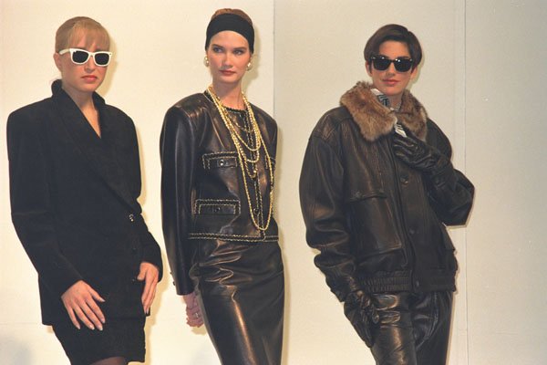 488007 Fur trimmed Leather And Suede Suits A4 Photo Print