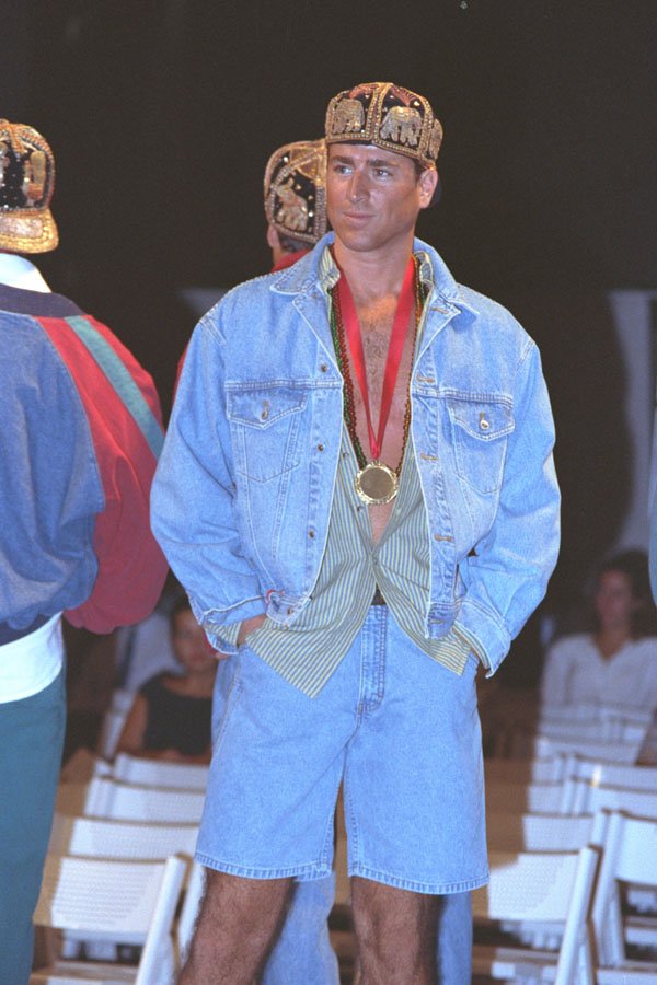 488027 Denim Bermuda Look A4 Photo Print