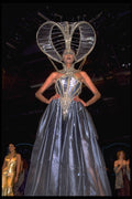 488042 Futuristic Silver Dress And Headgear A4 Photo Print