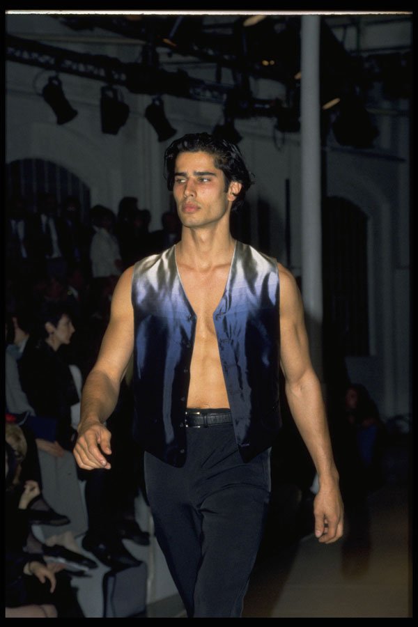 488062 Graduated Waistcoat And Dark Trousers A4 Photo Print