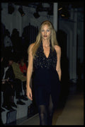 488065 Long Black Evening Dress A4 Photo Print