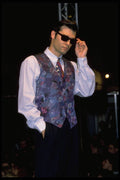 488067 White Shirt, Dark Trousers And Multicolored Waistcoat A4 Photo Print