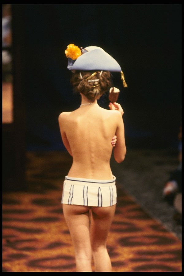 488079 Micro Miniskirt With Pirate Hat A4 Photo Print