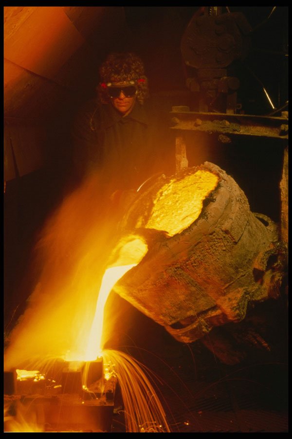 489023 Molten Steel Being Poured A4 Photo Print