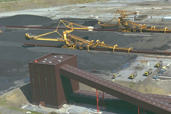 489032 Coal handling Equipment In Coal Yard At Moneypoint A4 Photo Print
