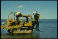489041 Plough In Water, Two Men A4 Photo Print