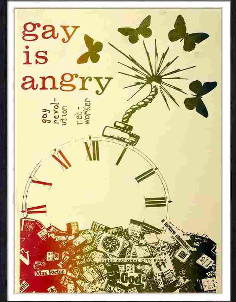 48H gay is angry Advert A4 Photo Print