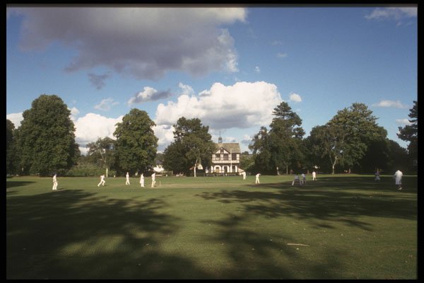490023 A Cricket Match In Leominster, Herfordshire, England A4 Photo Print