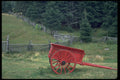 490085 Red Cart In Pasture, Quebec, Canada A4 Photo Print