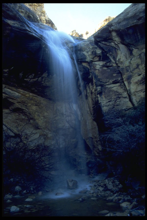 490096 Lost Creek Waterfall In Red Rock Canyon A4 Photo Print