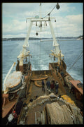 491006 Deep Sea Dragger Leaving Port, Nova Scotia A4 Photo Print