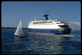 491008 Nova Scotia Ferry Leaving Yarmouth, Canada A4 Photo Print