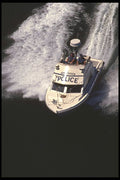 491020 Police Launch In Vancouver Harbor, Canada A4 Photo Print