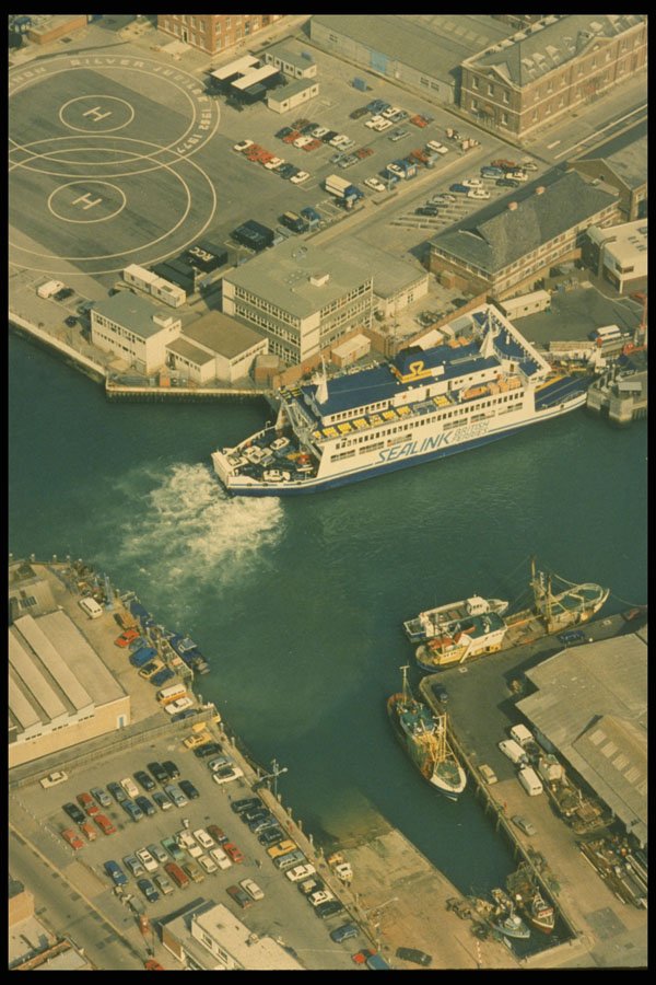 491069 The Isle Of Wight Ferry In Portsmouths A4 Photo Print