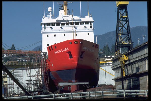 491084 Ship In Dry dock, Vancouver, Canada A4 Photo Print