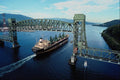 491092 Ship Passing Under Lift Bridge A4 Photo Print