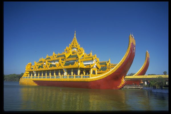 491094 Floating Restaurant Karaweik In Yangoon, Burma A4 Photo Print
