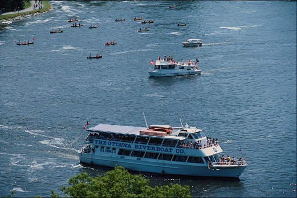 491096 Ottawa River Boats, Ontario A4 Photo Print
