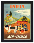 492 air india poster 1950s 2 Vintage Advert A4 Photo Print