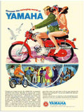 492 yamaha motorcycles swinging teenagers 1960s 2 Vintage Advert A4 Photo Print