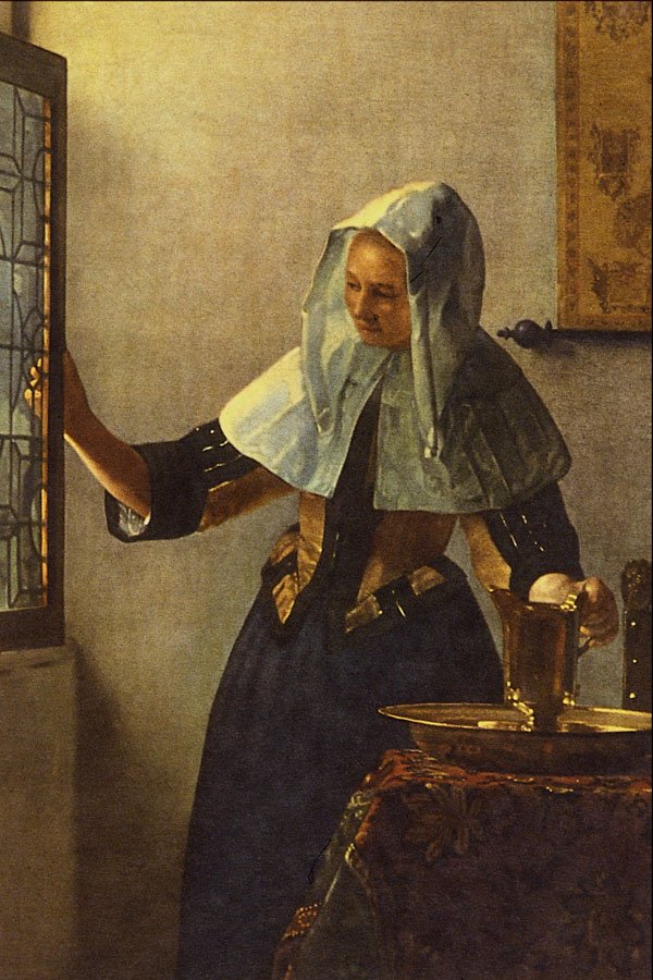 492002 Young Woman With A Water Jug , Jan Vermeer Van Delft A4 Photo Print