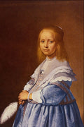 492013 Girl In A Blue Dress , Johannes Verspronck A4 Photo Print