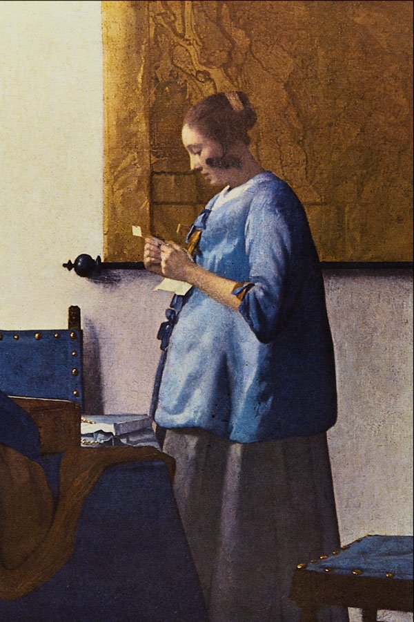 492018 Woman In Blue , Jan Vermeer Van Delft A4 Photo Print