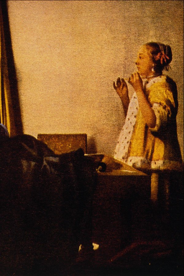 492044 The Pearl Necklace , Jan Vermeer Van Delft A4 Photo Print