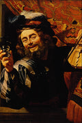 492049 The Merry Fiddler , Gerard Van Honthorst A4 Photo Print
