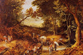 492066 Wooded Landscape With A Wagon Train , Jan Brueghel A4 Photo Print
