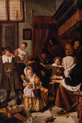 492078 The Feast Of St. Nicolas , Jan Havicksz Steen A4 Photo Print
