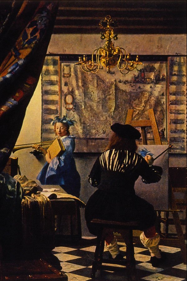 492080 The Artist's Studio , Jan Vermeer Van Delft A4 Photo Print