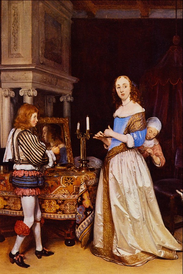 492084 A Lady At Her Toilet , Gerard Terborch A4 Photo Print