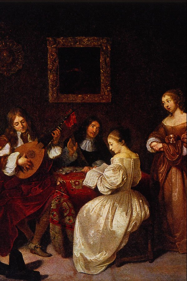 492086 A Musical Evening , Caspar Netscher A4 Photo Print