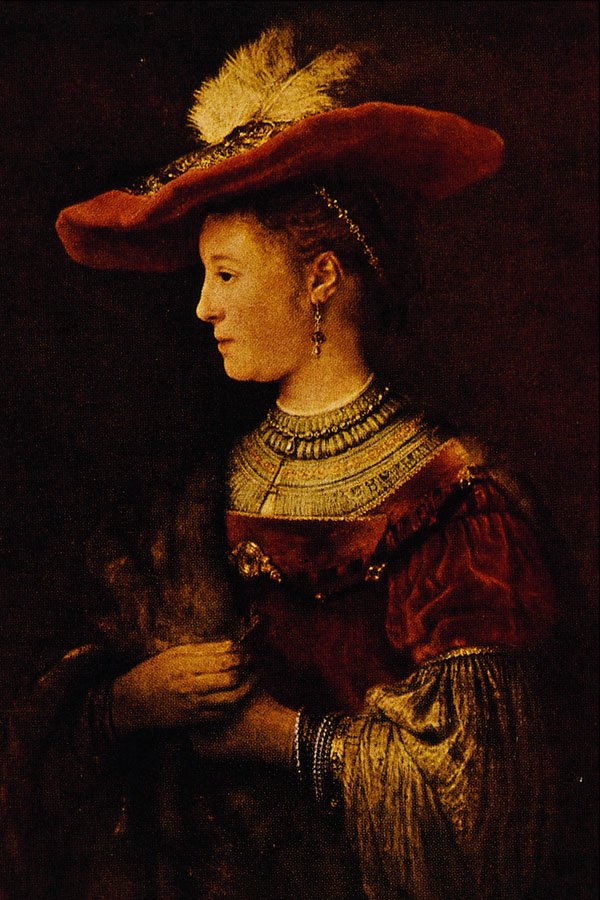 492091 Saskia Van Uylenburgk , Rembrandt Harmenszoon Van Rijn A4 Photo Print