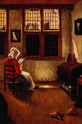 492093 Woman Reading , Pieter Janssens A4 Photo Print